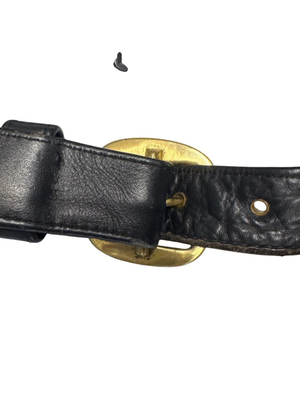 Black Leather Motorcycle Chaps With Adjustable Waist & Brass Details Made In USA - Picture 6 of 9
